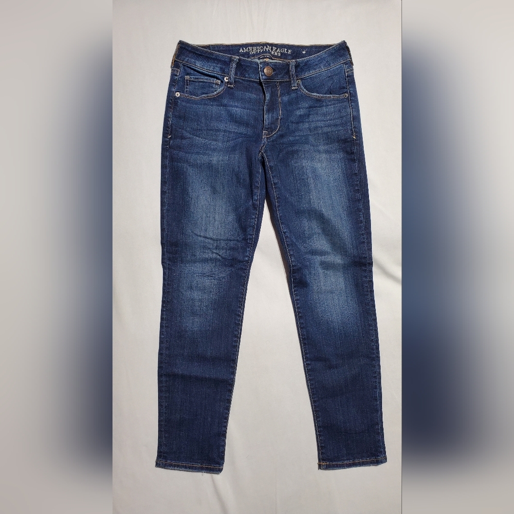American Eagle 6 Short Super Stretch Skinny Jeans Dark Wash